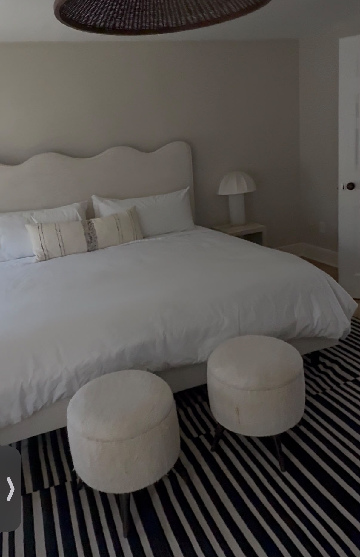 Freshly cleaned bedroom with crisp bedding