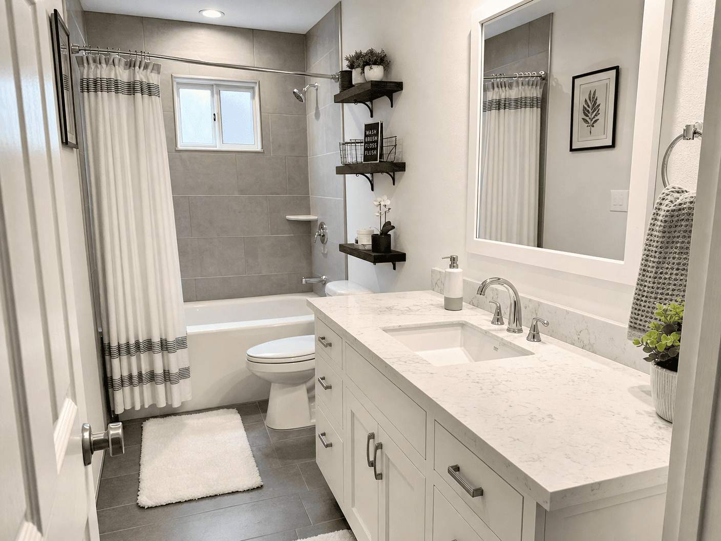 Sparkling clean bathroom